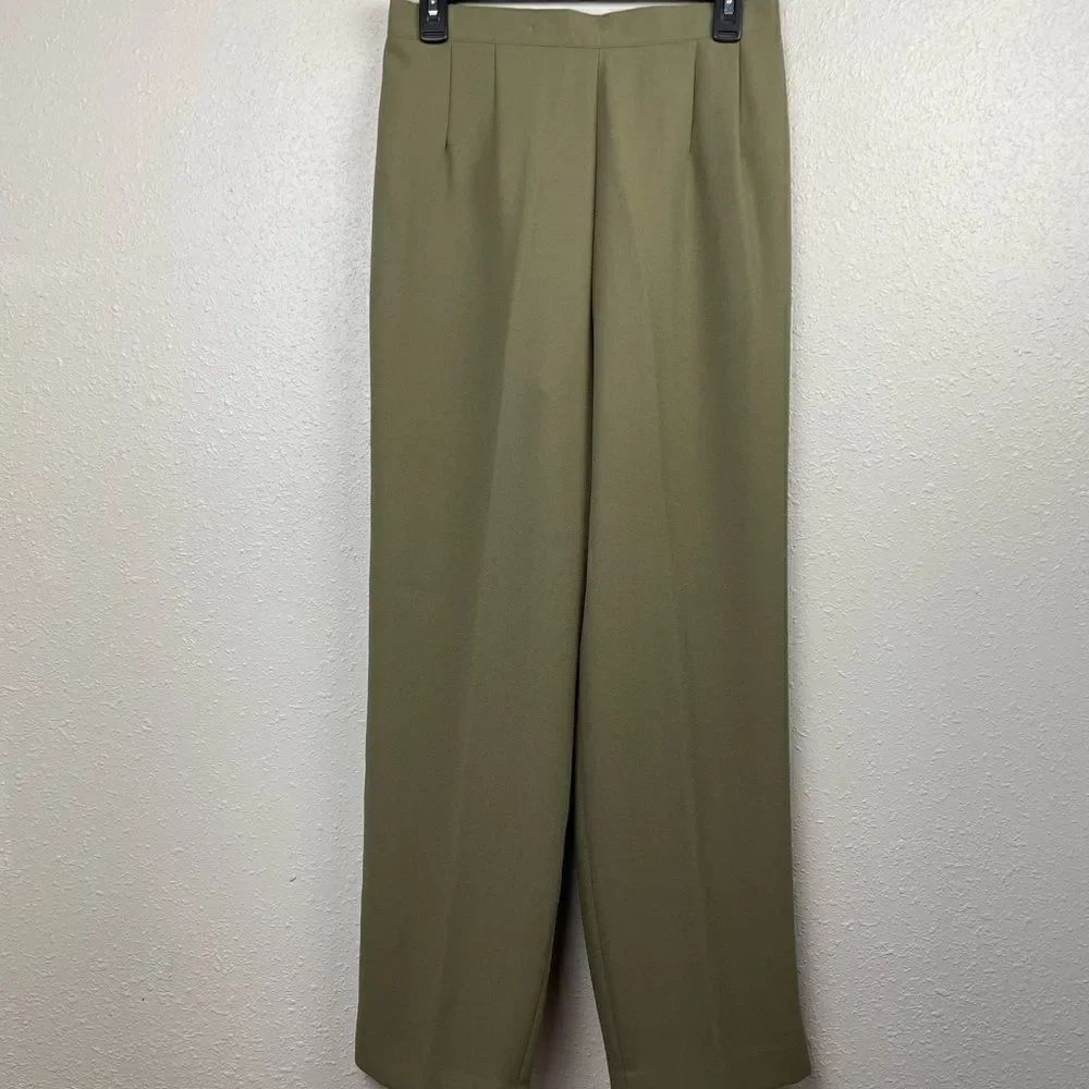 NWT Leslie Faye Haberdashery Martini Olive Slack Pants Size 10